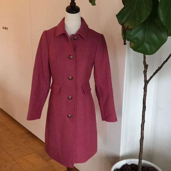 talbots pink wool coat